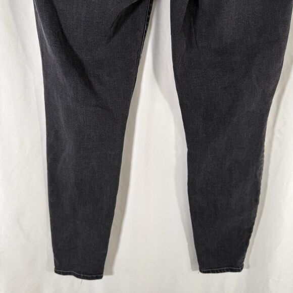 Gap True Skinny Jeans Womens 29 Black Denim Ankle Zip Pockets Mid Rise Cotton Bl - Picture 8 of 8